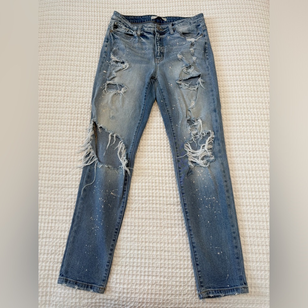 KanCan Light Blue Distressed Boyfriend Jeans